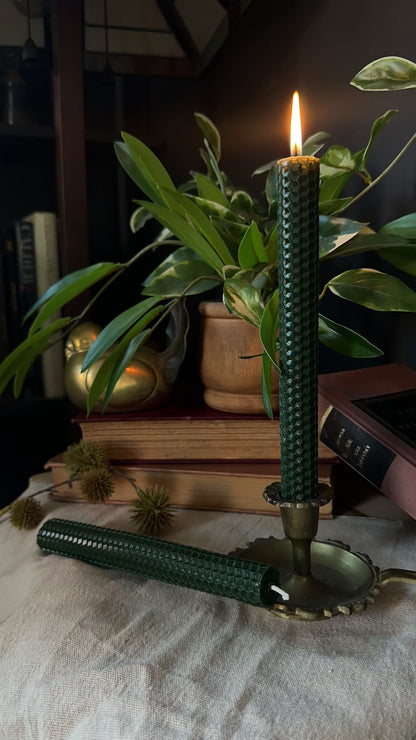 100% Natural Evergreen Beeswax Taper Candle Set – Limited Edition